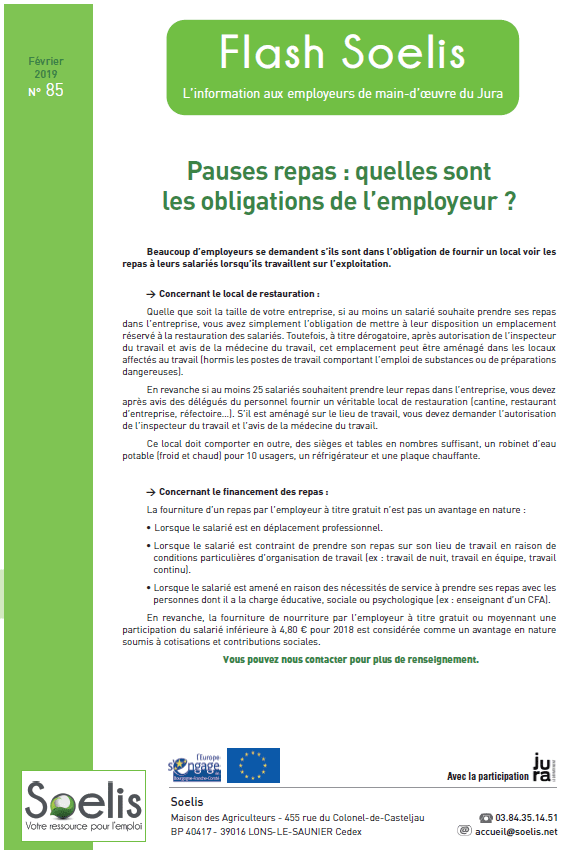 Flash Soelis Février 2019