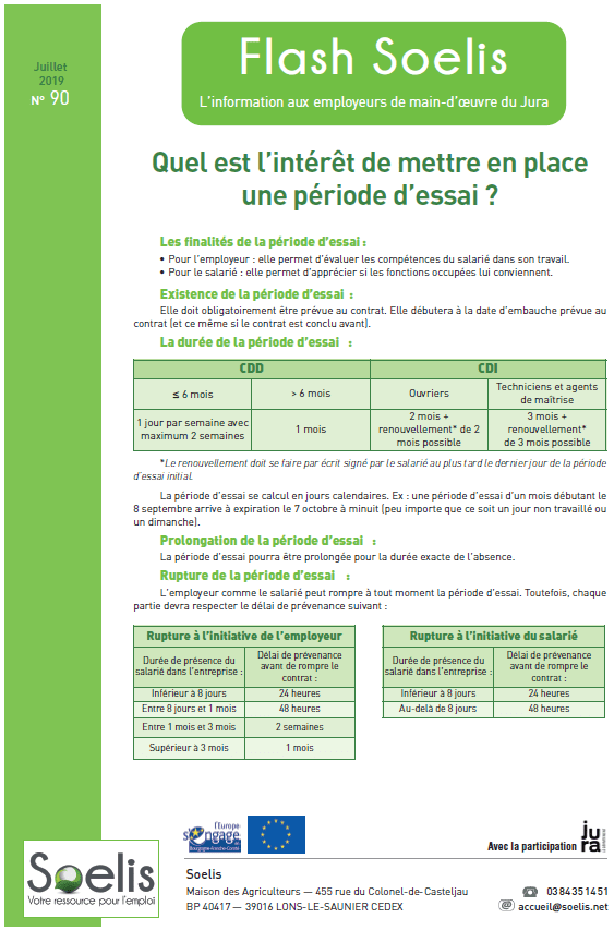 Flash Soelis Juillet 2019